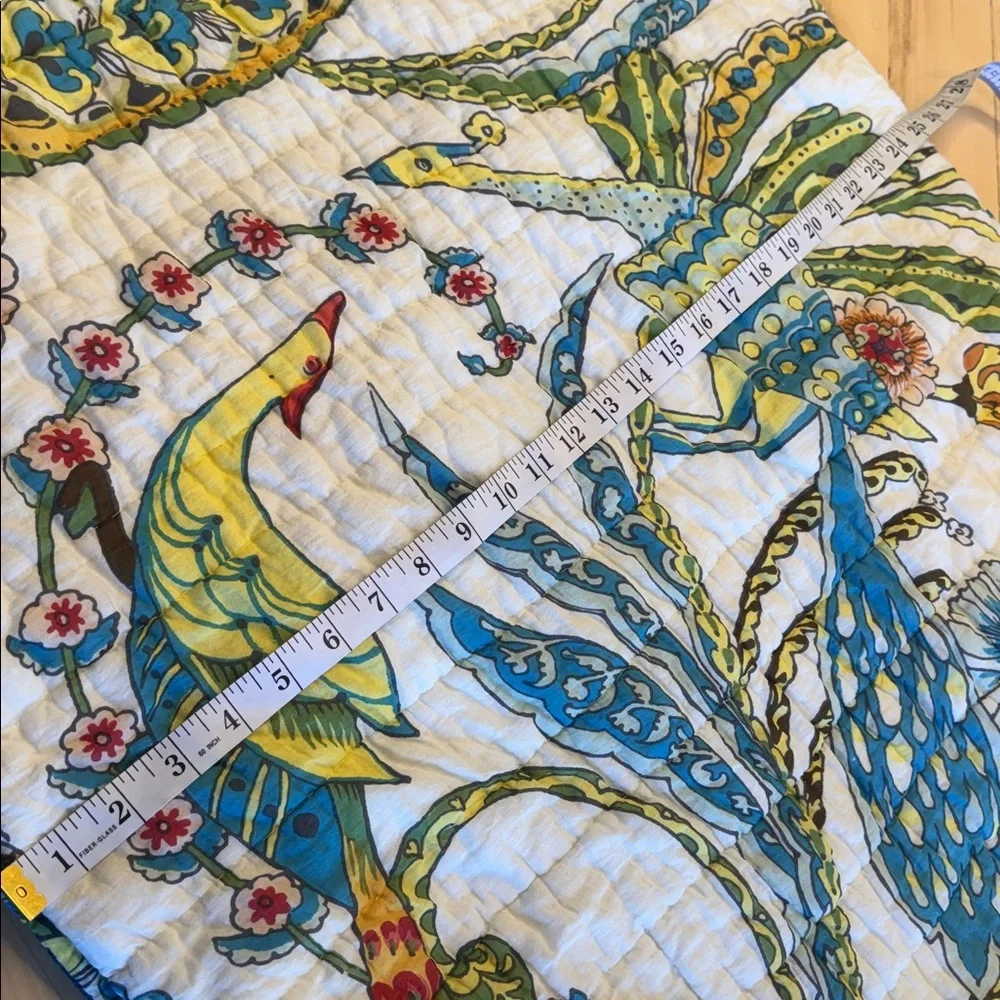 Pottery Barn Rita Bird Euro Shams pillow shams peacocks